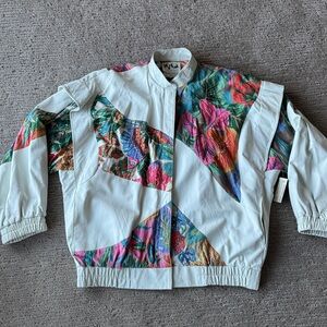 Vintage 80’s Judith Ann Creations Leather Sequin Embellished Jacket